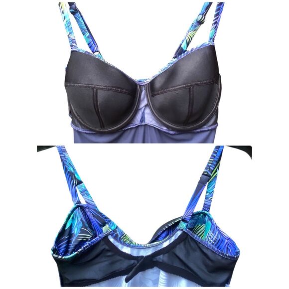 Fantasie Cup fitting Underwire Tankini Swim Top US 36D UK 80D Tropical Vacation - Picture 8 of 14